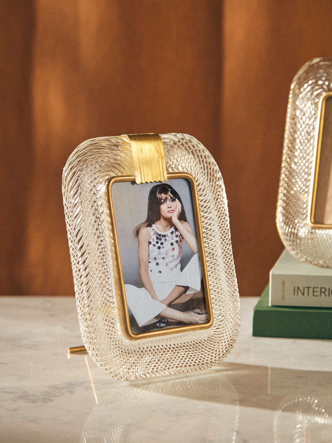 Antique and Vintage - 1960s Murano Glass Photo Frame (7x9") - Clear - ABASK