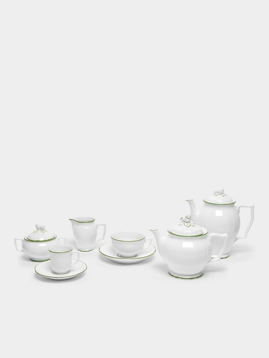 Raynaud - Touraine Hand-Painted Porcelain Coffee & Tea Collection - Green - ABASK