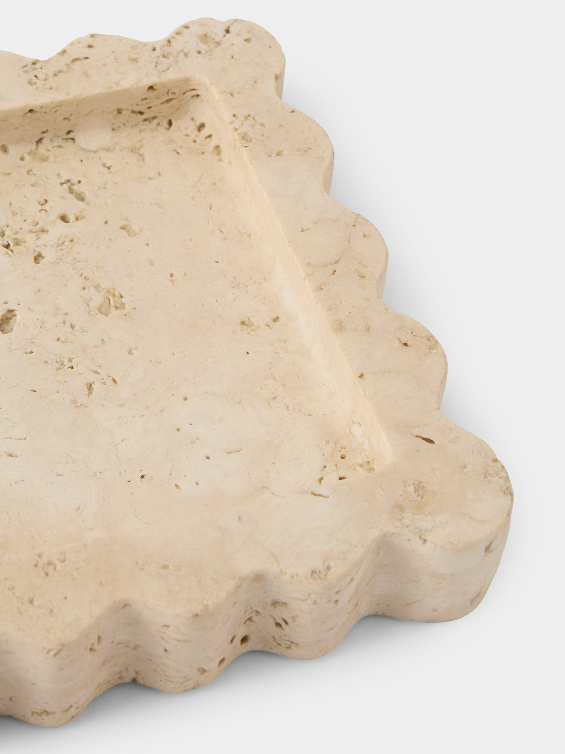 Anastasio Home - 512 Marble Tray (16in/40.5cm) - Beige - ABASK