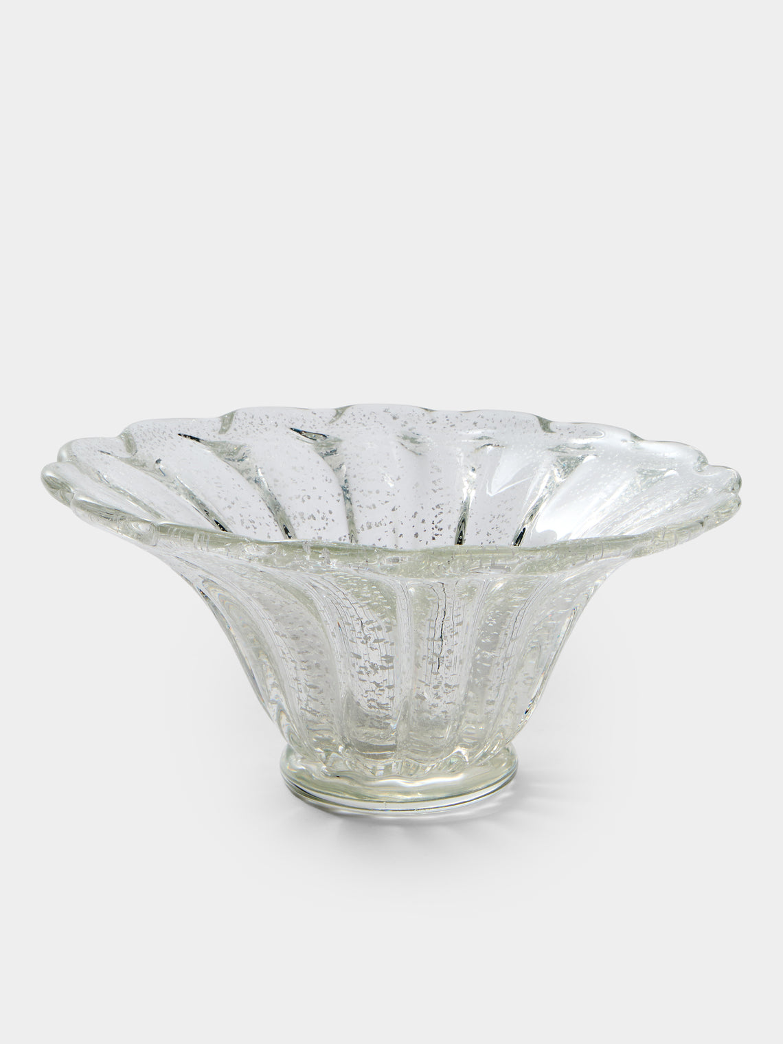Antique and Vintage - 1980s Murano Glass Bowl - Clear - ABASK - 