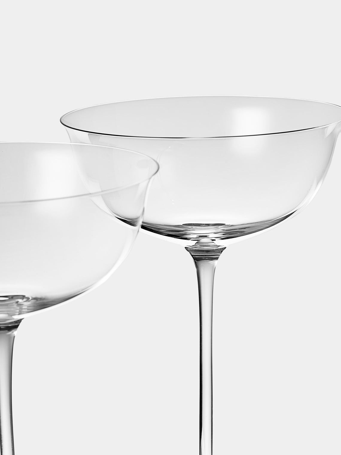 Lobmeyr - | Set of 2 | Patrician Crystal Champagne Coupes - Clear - ABASK