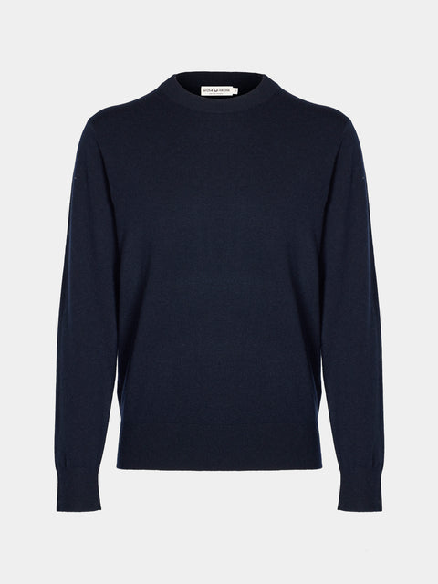 Arch4 - Bene Baby Goat Cashmere Crew-Neck Sweater | Size: M - Navy - ABASK - 