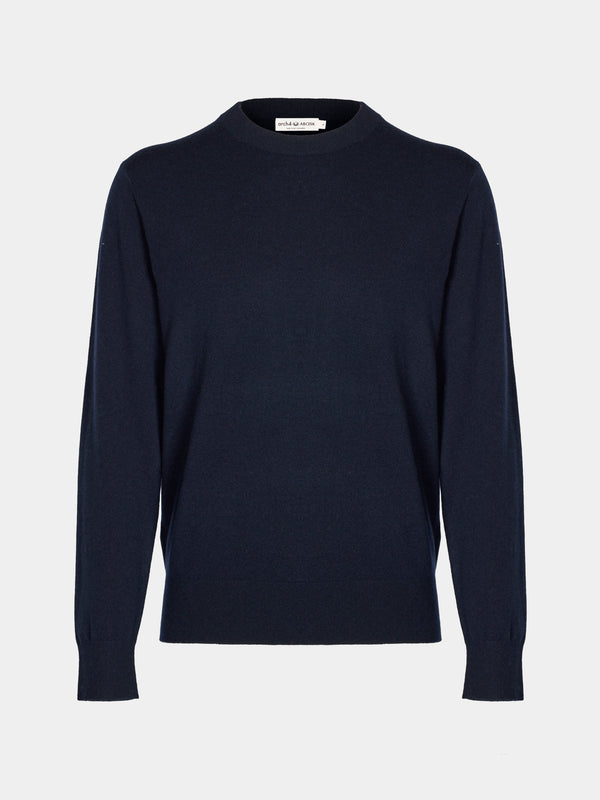 Arch4 - Bene Baby Goat Cashmere Crew-Neck Sweater | Size: M - Navy - ABASK - 