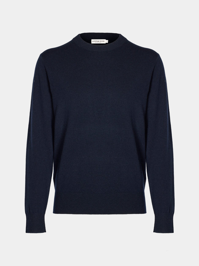 Arch4 - Bene Baby Goat Cashmere Crew-Neck Sweater | Size: M - Navy - ABASK - 