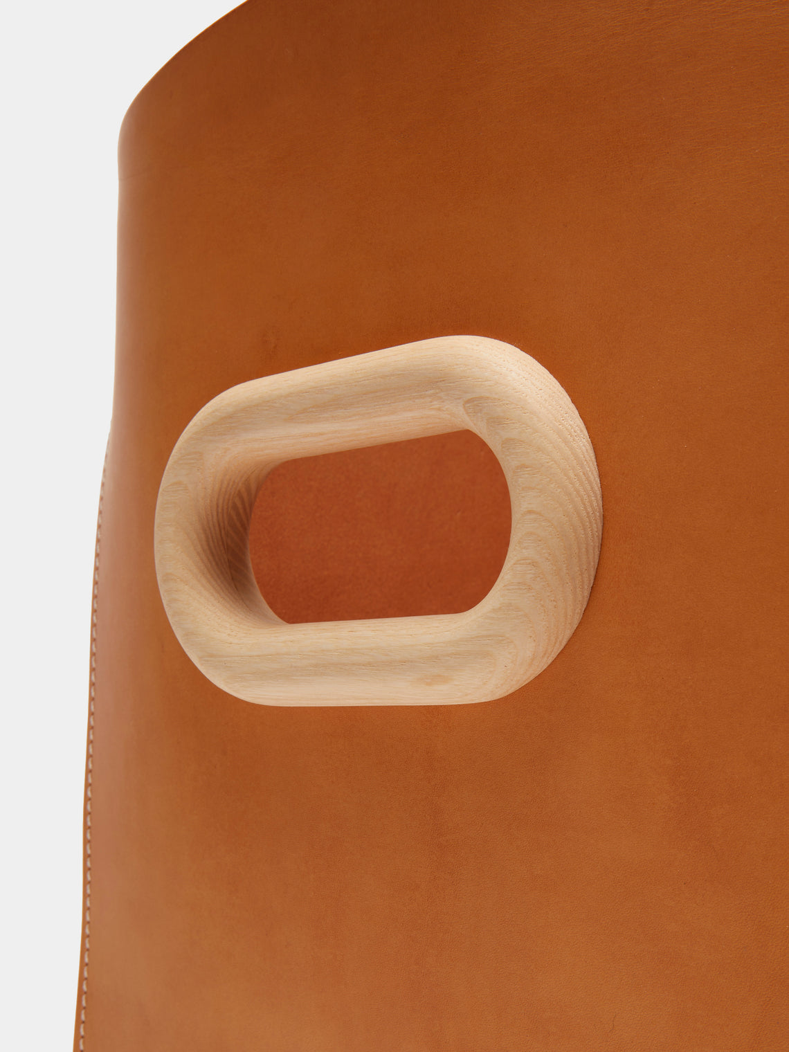 Otzi Studio - Leather Ample Small Storage Basket - Tan - ABASK