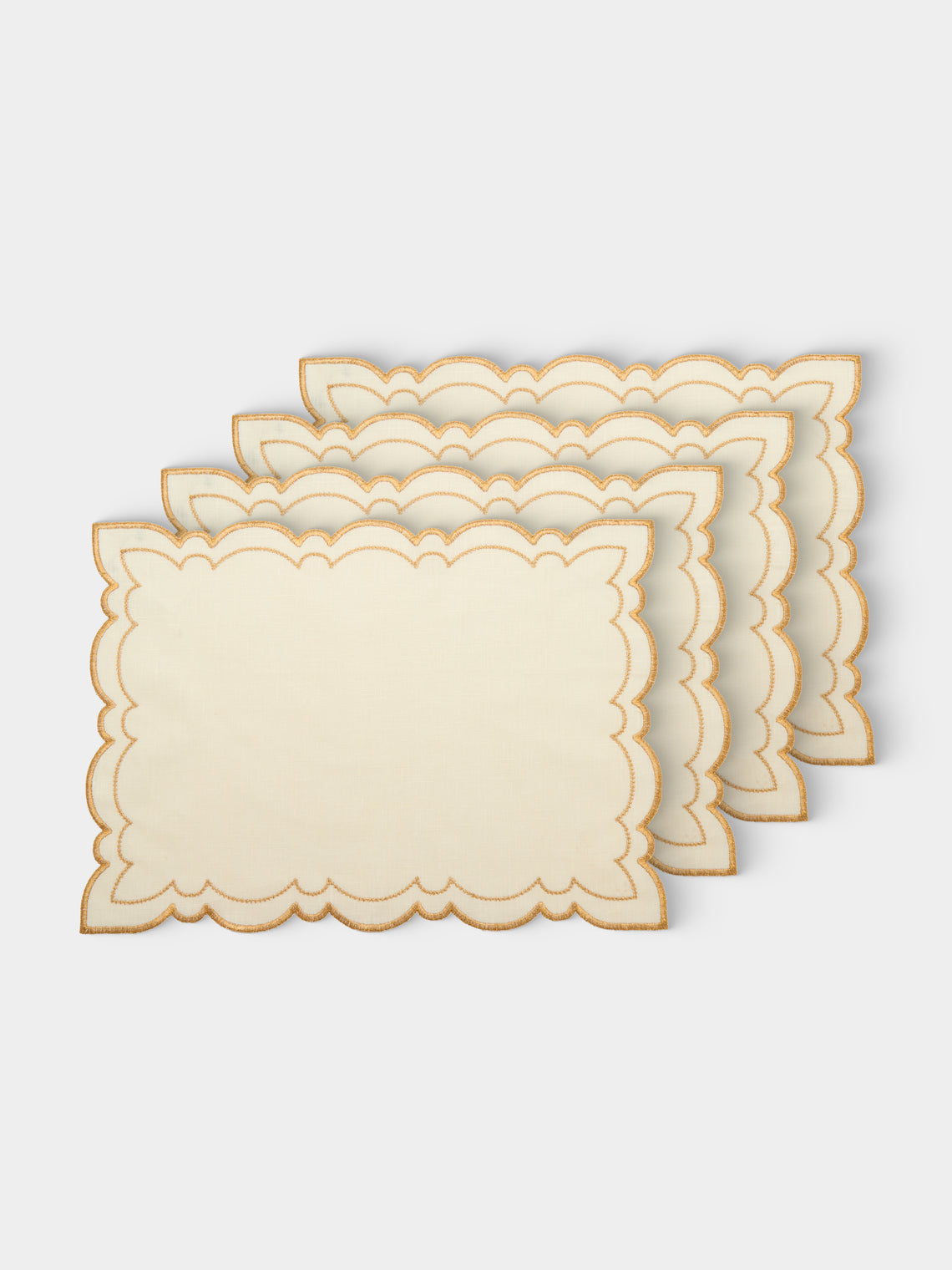 Letizia Embroidered Linen Placemats (Set of 4)