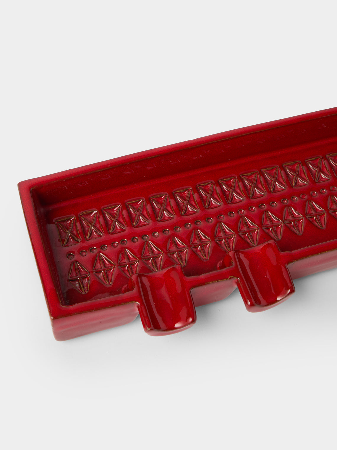 Antique and Vintage - 1970s Bitossi Ceramiche Ceramic Ashtray - Red - ABASK