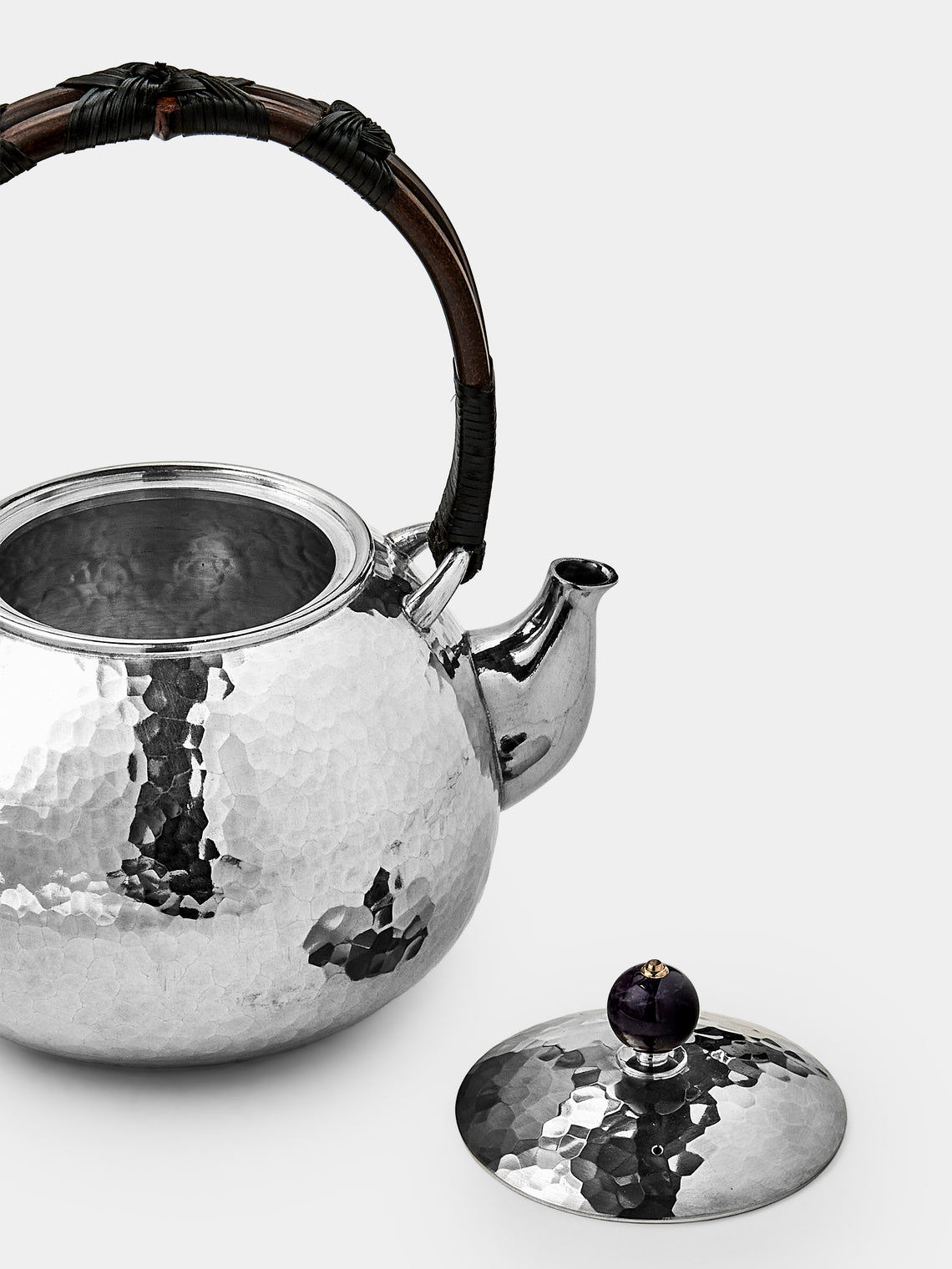Seikado - Pewter and Amethyst Teapot - Silver - ABASK