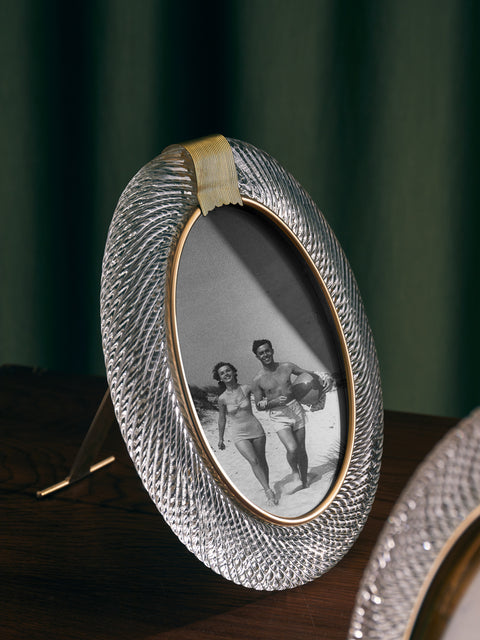 Antique and Vintage - 1960s Murano Glass Photo Frame - Clear - ABASK