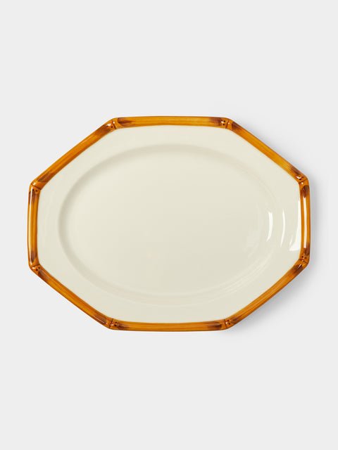 Este Ceramiche - Bamboo Hand-Painted Ceramic Large Platter -  - ABASK - 