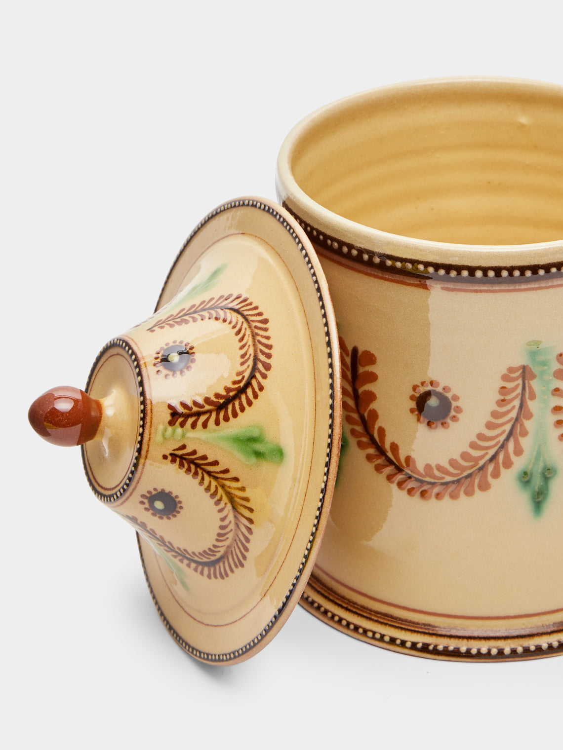 Poterie d’Évires - Flowers Hand-Painted Ceramic Small Jar -  - ABASK