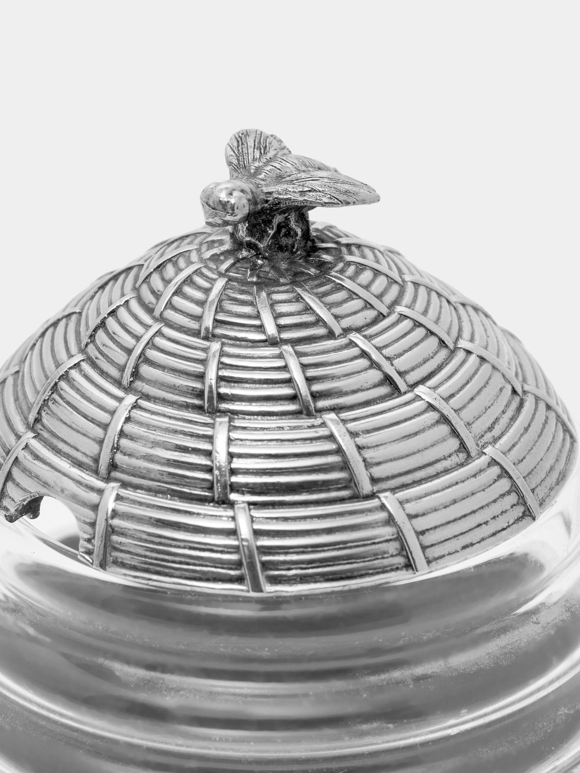 Antique and Vintage - 1950s Silver-Plated Honey Pot - Silver - ABASK