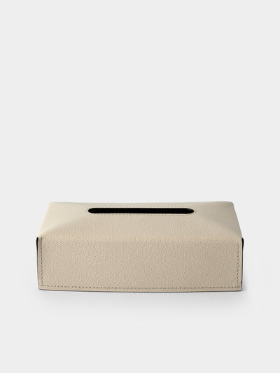 Giobagnara - Ready Leather Tissue Box - Light Gray - ABASK - 