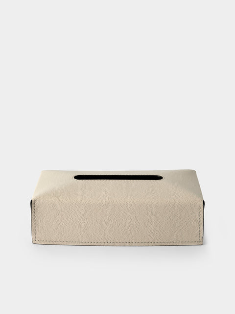 Giobagnara - Ready Leather Tissue Box - Light Gray - ABASK - 