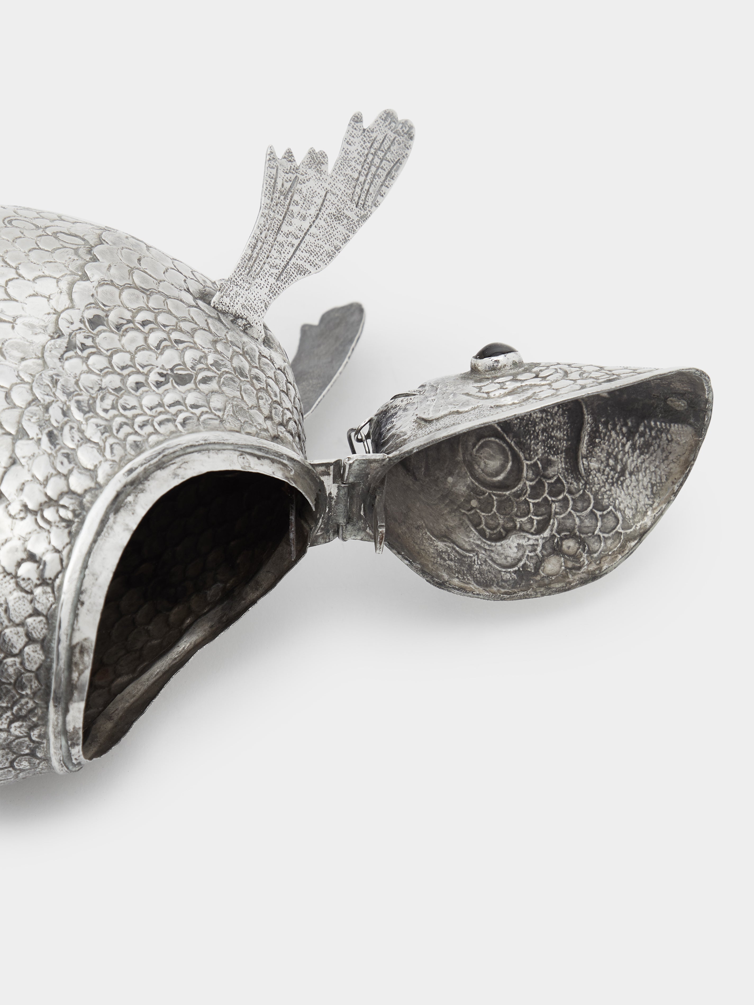 antique fish boxes Silver 19th Century Sterling Silver Portuguese Fish Spice Box by Antique and Vintage