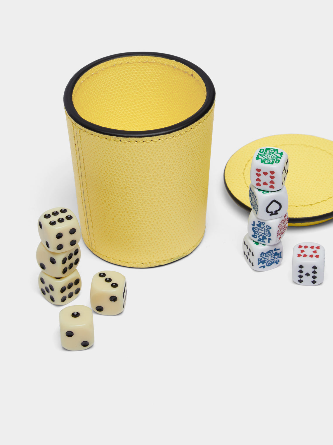 Giobagnara - Leather Dice Cup - Yellow - ABASK