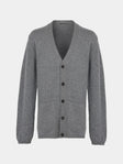 Denis Colomb - Men's Cashmere Boyfriend Cardigan | Size: M - Gray - ABASK - 