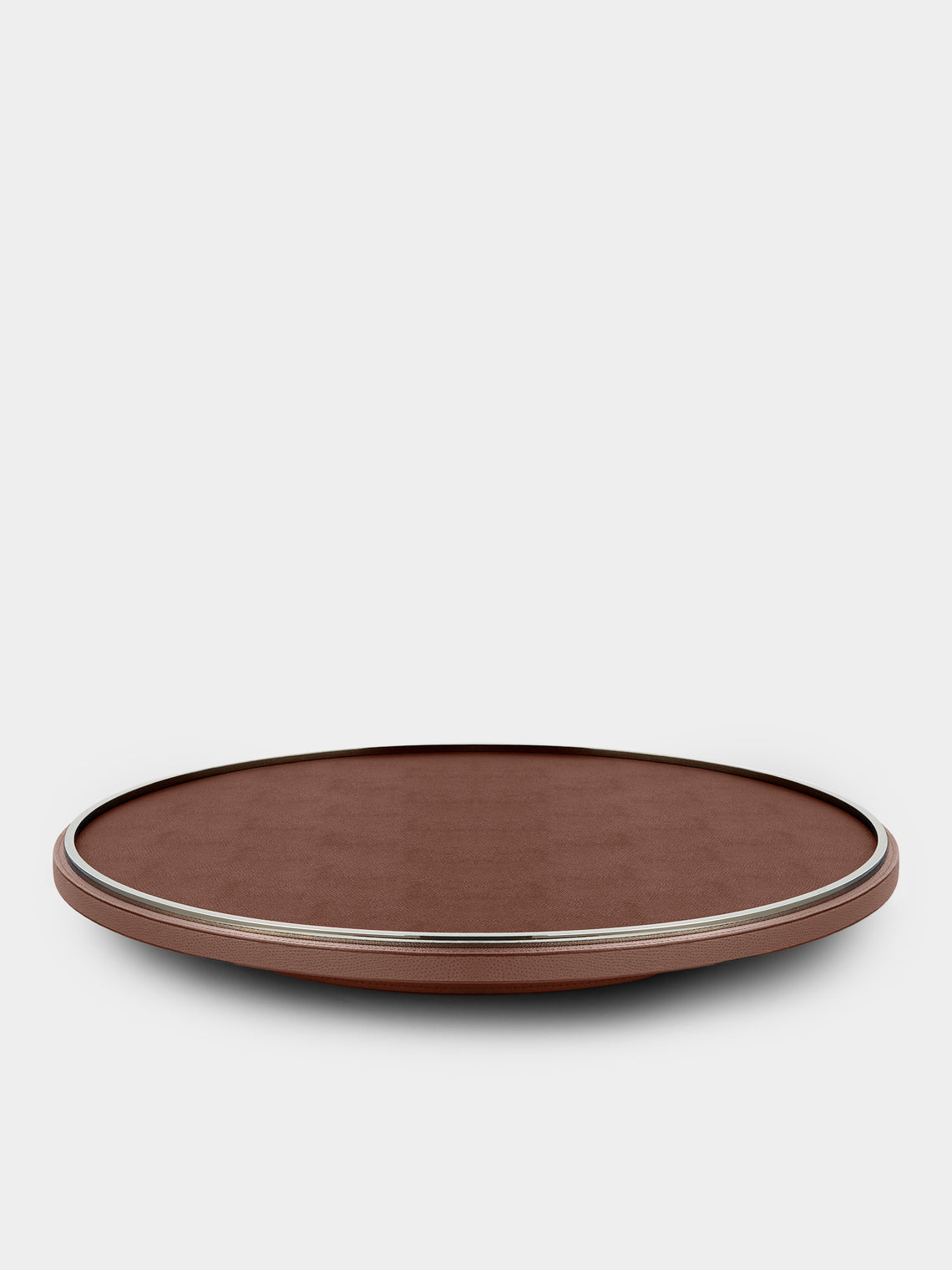 Giobagnara - Neptune Leather Lazy Susan - Brown - ABASK