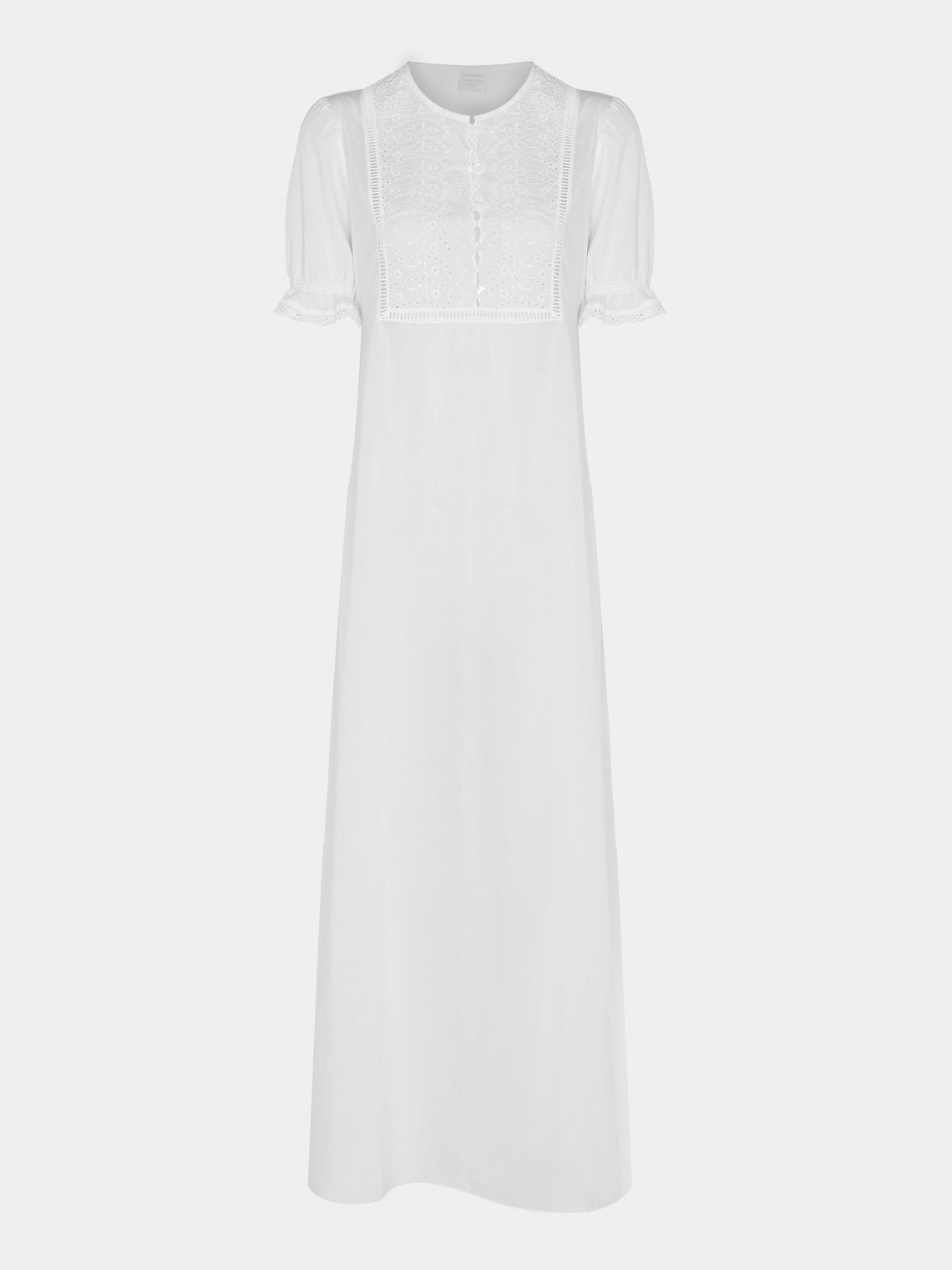 Loretta Caponi - Olga Embroidered Cotton Dress - White - ABASK - 