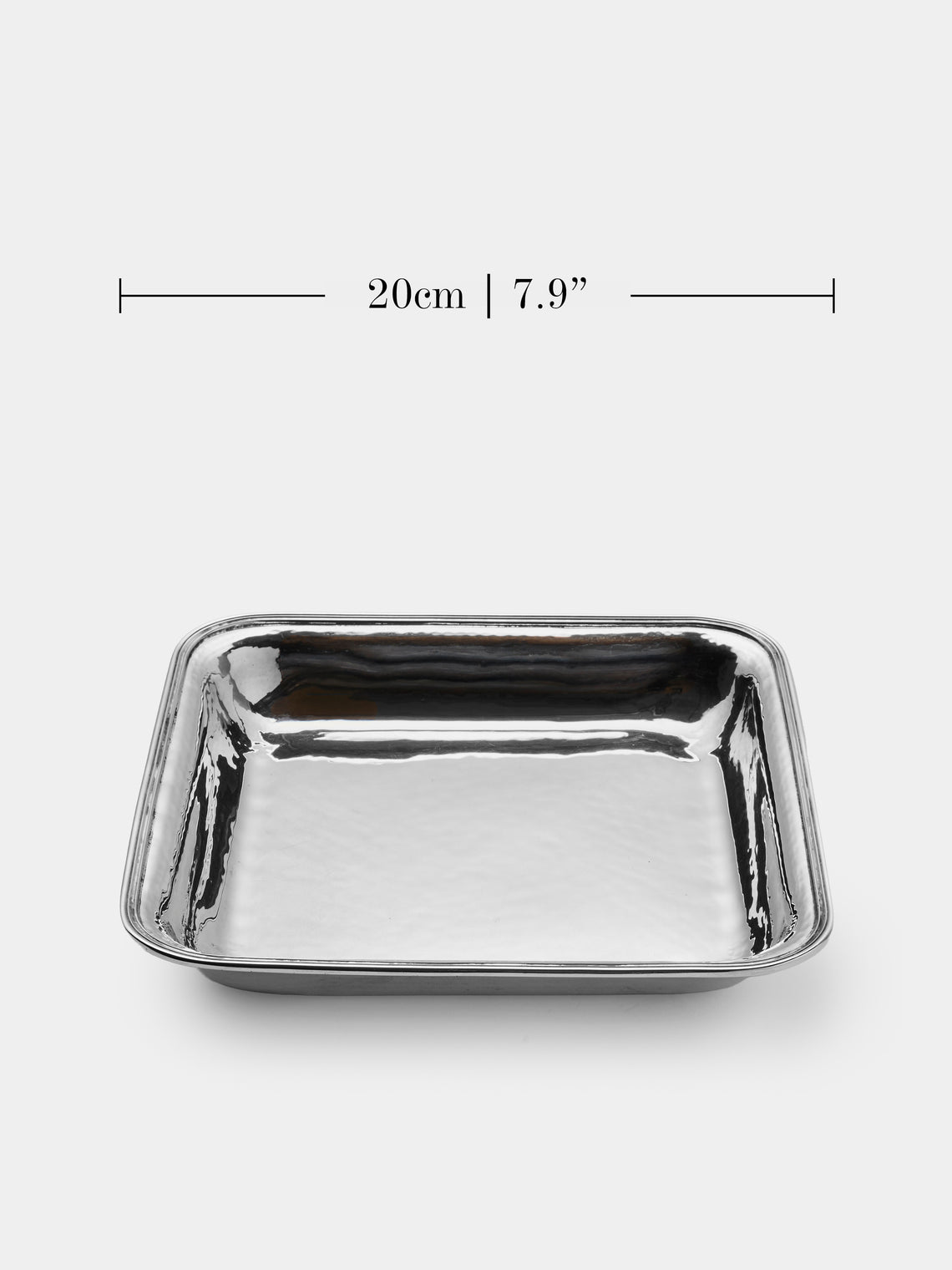 Antique and Vintage - 1970s Solid Silver Square Tray - Silver - ABASK