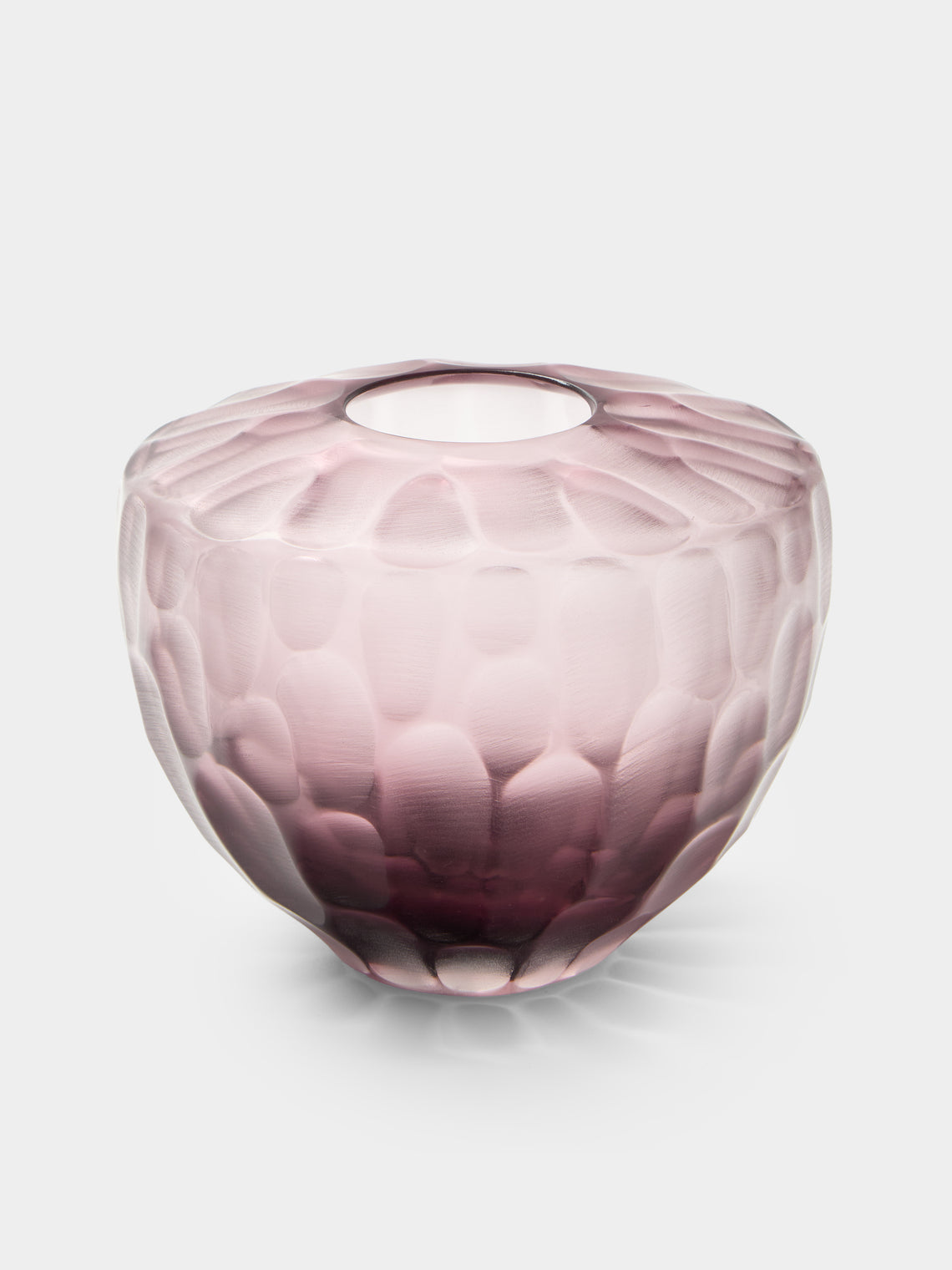 Micheluzzi Glass - Goccia Ametista Bamboo Hand-Blown Murano Glass Vase (6in/15cm) - Purple - ABASK - 