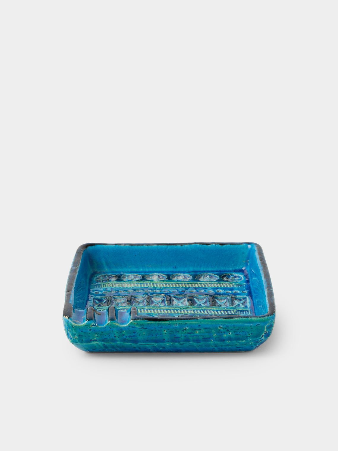 Antique and Vintage - 1970s Bitossi Ceramiche Rimini Blu Ceramic Ashtray - Blue - ABASK - 