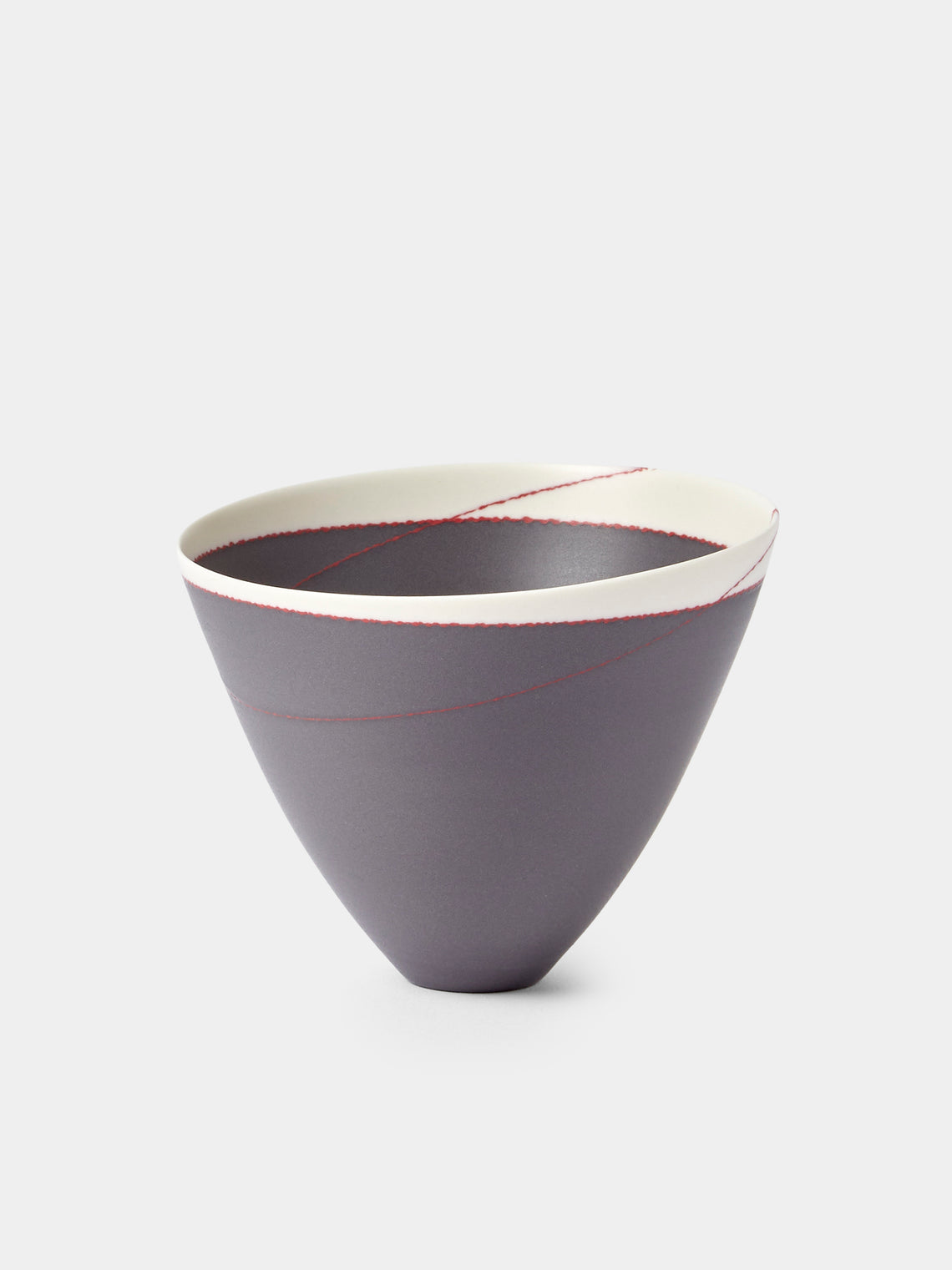 Paul James Ceramics - Fractured Reality Hand-Thrown Ceramic Bowl - Gray - ABASK - 