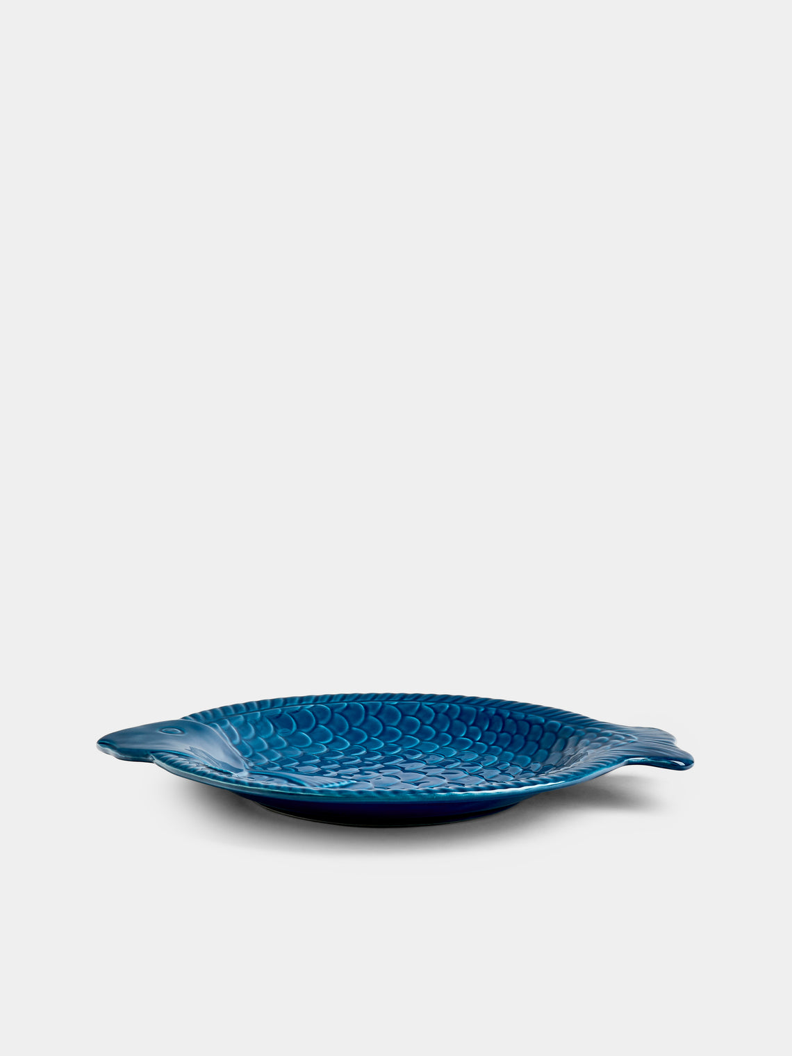 Antique and Vintage - Mid-Century Fish Ceramic Plate - Blue - ABASK