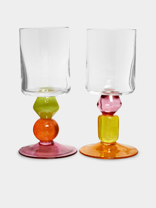 Gather - Miami Hand-Blown Wine Glasses (Set of 2) -  - ABASK - 