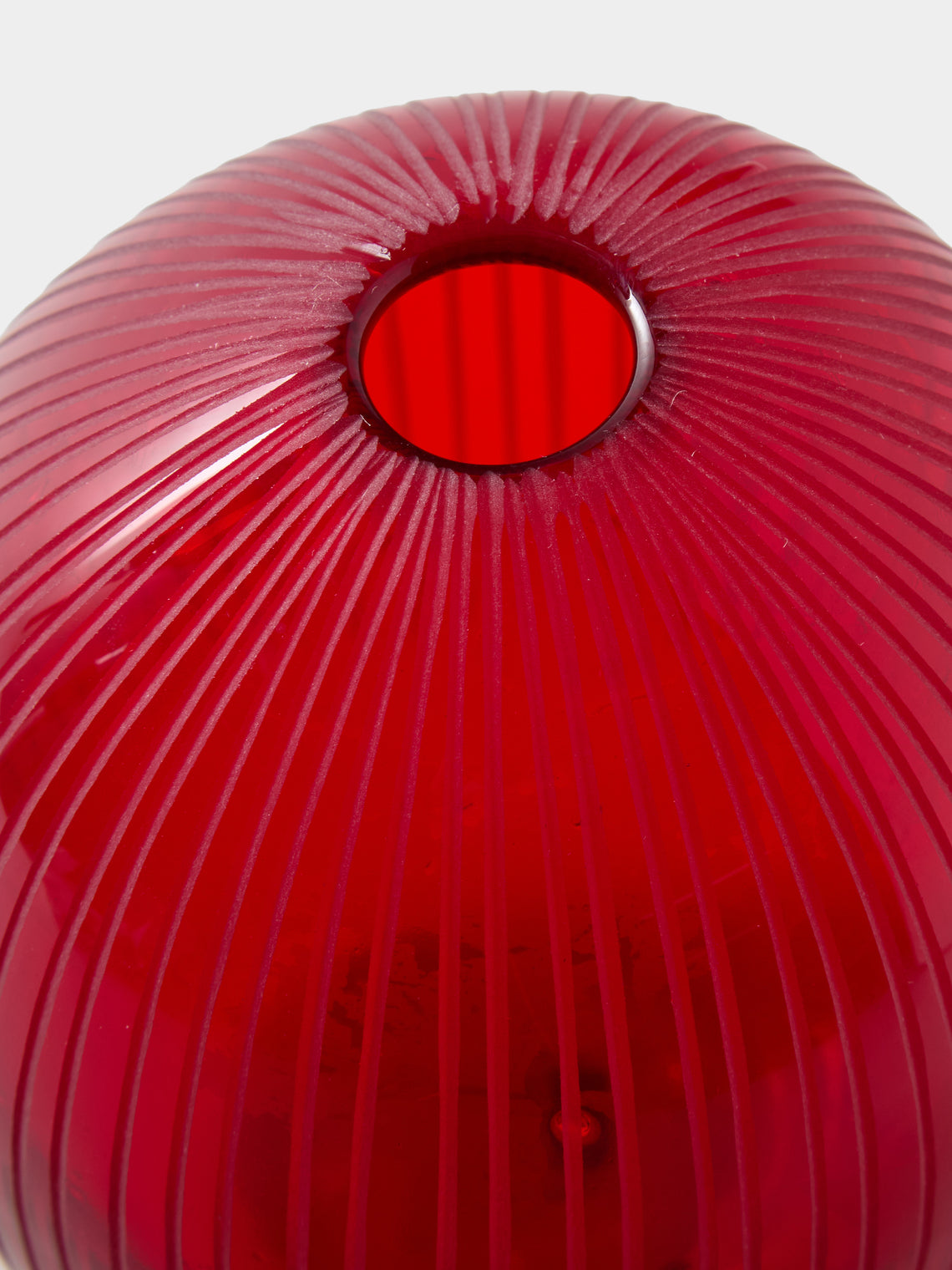 Antique and Vintage - 1960s Murano Glass Bud Vase (5in/13cm) - Red - ABASK