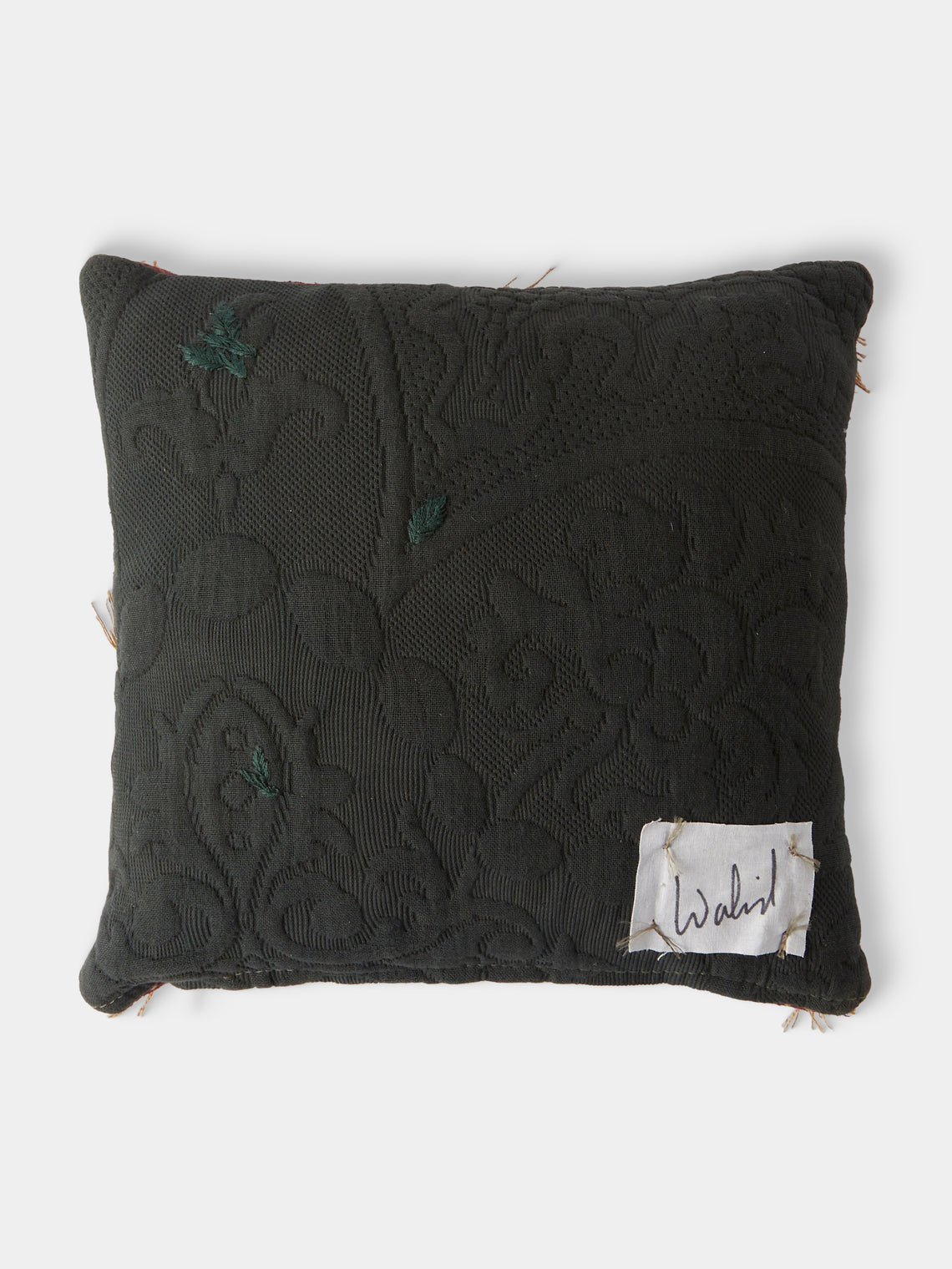 By Walid - 19th-Century Napoleon III Aubusson Tapestry Linen and Cotton Cushion (13in/33cm) - Multiple - ABASK