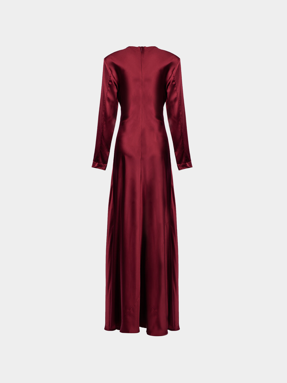 Heirlome - Ruth Silk Long Dress | Size: S - Burgundy - ABASK