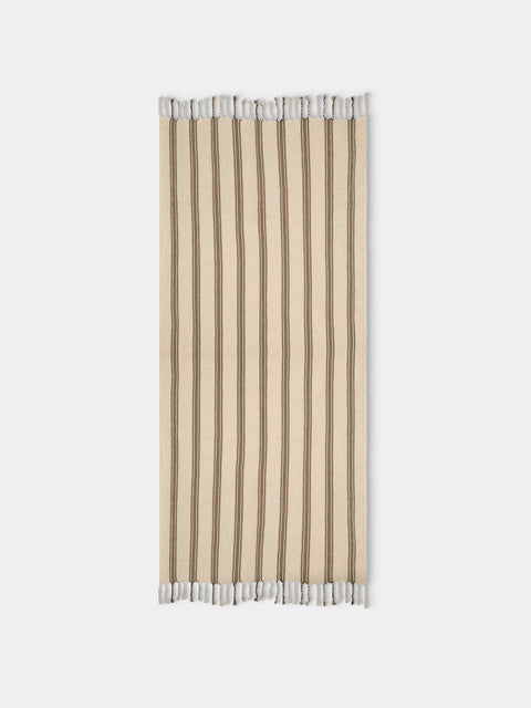 Mizar & Alcor - Apricot Handwoven Linen and Cotton Towels (Set of 2) - Orange - ABASK