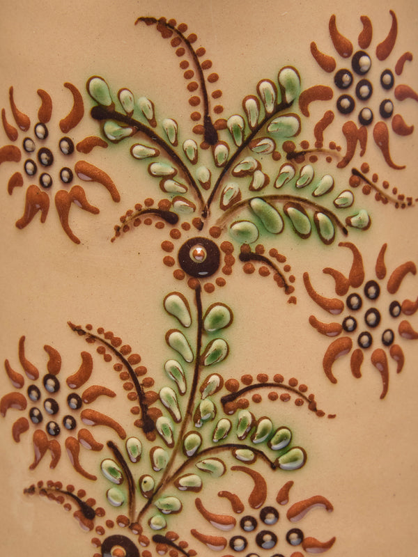 Poterie d’Évires - Flowers Hand-Painted Ceramic Large Milk Jug - Cream - ABASK