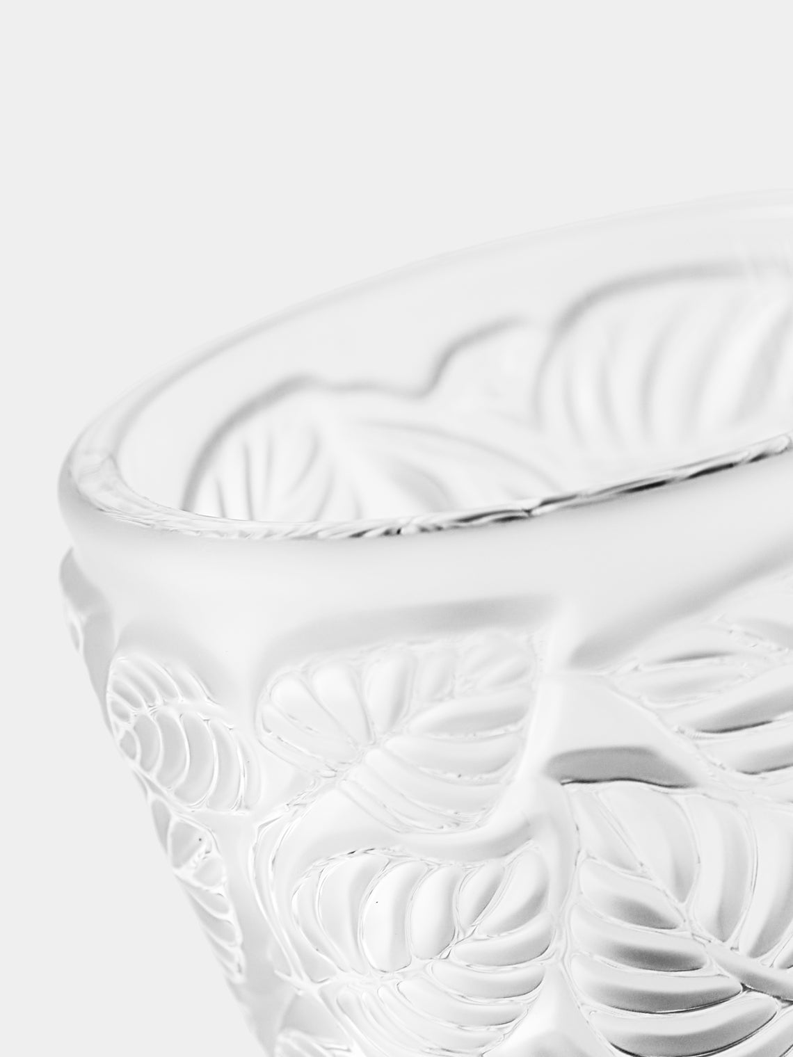 Lalique - Feuilles Crystal Votive - Clear - ABASK