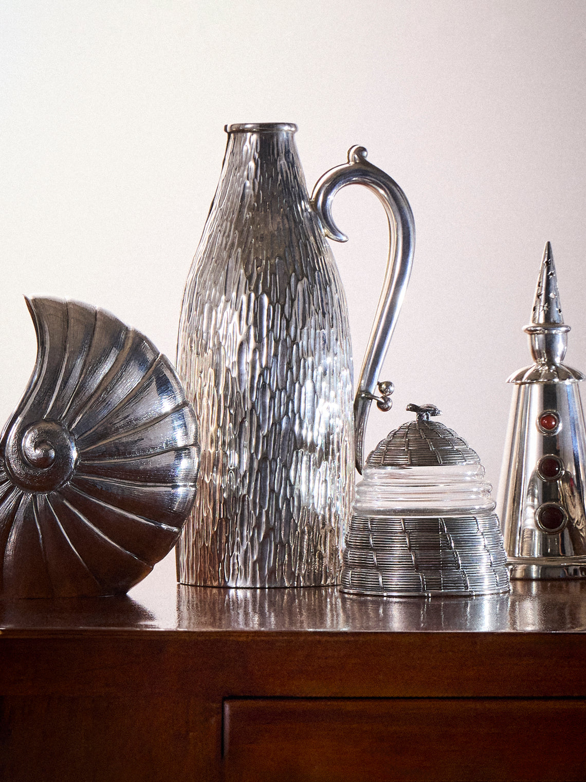 Antique and Vintage - 1900s Silver-Plated Bottle Holder - Silver - ABASK