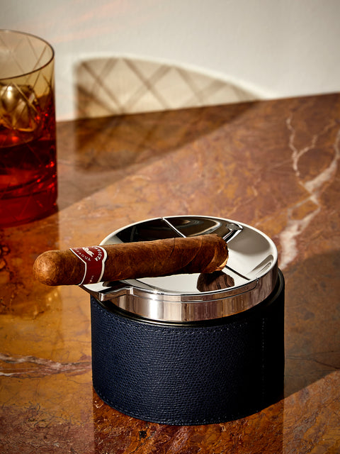 Giobagnara - Colorado Leather Ashtray - Navy - ABASK