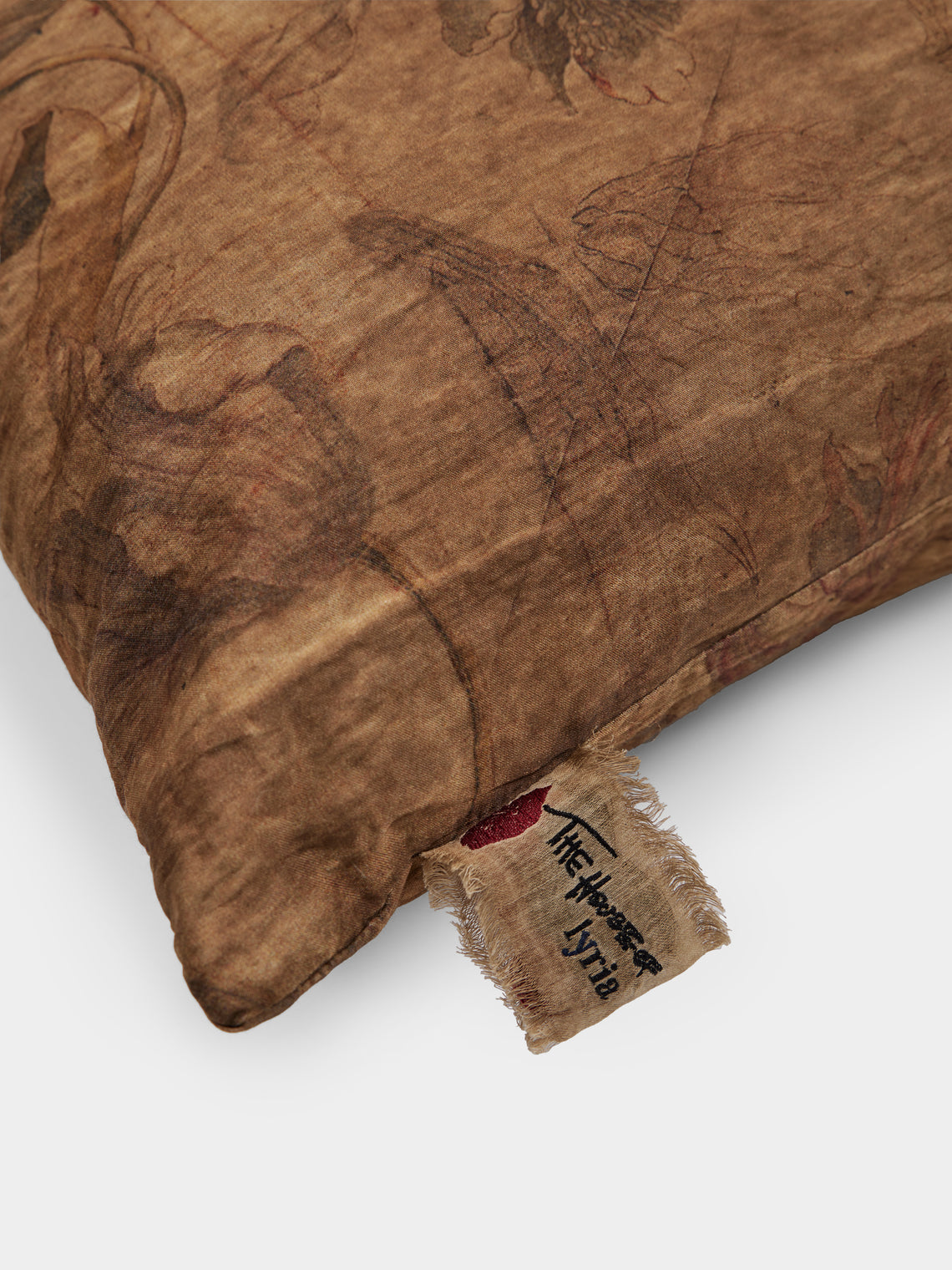 The House of Lyria - Abdia Cotton-Blend Cushion (19.5in/50cm) - Brown - ABASK