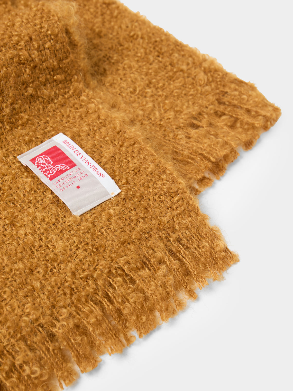 Brun de Vian-Tiran - Cirrus Handwoven Mohair Throw (71in/1.8m) - Yellow - ABASK