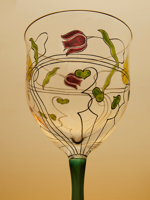 Theresienthal - Serenade Hand-Painted Crystal White Wine Glass -  - ABASK