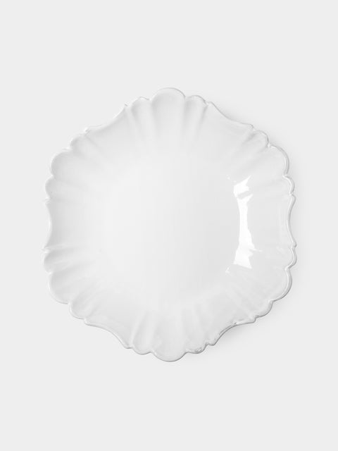 Astier de Villatte - Victor Hand-Glazed Ceramic Large Soup Plate – 8in/20cm (Set of 2) - White - ABASK - 
