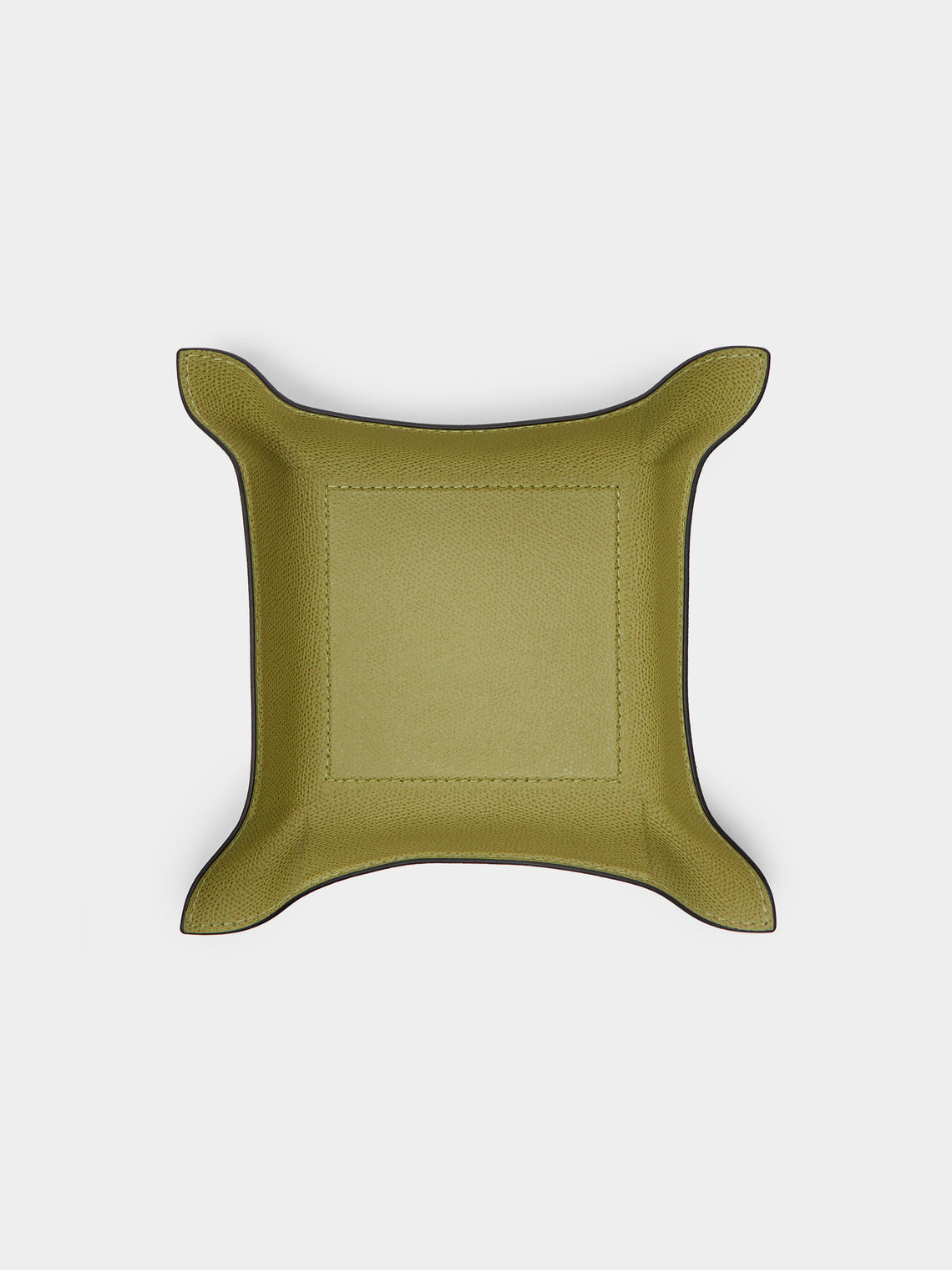 Giobagnara - Jack Leather Square Valet Tray - Green - ABASK - 