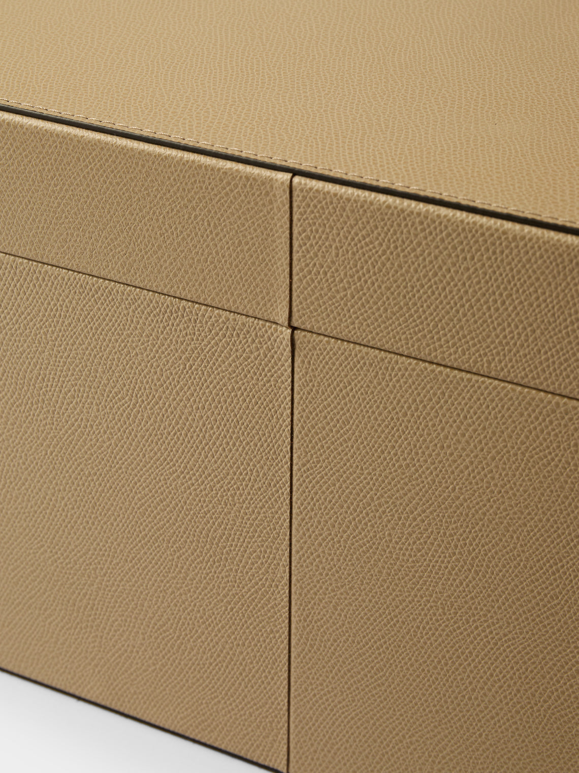 Pinetti - Avio Leather Large Storage Box - Taupe - ABASK