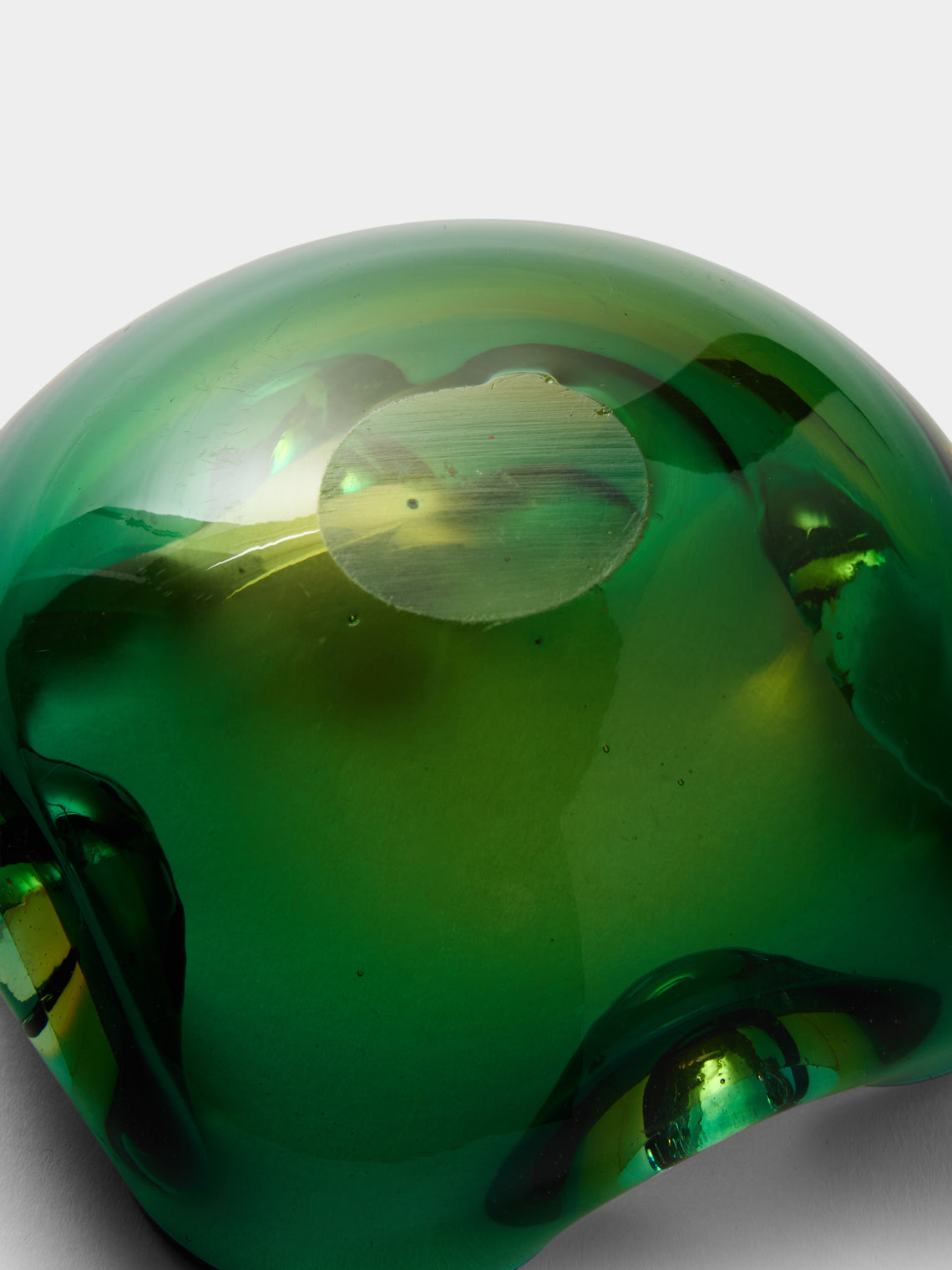 Antique and Vintage - Mid-Century Murano Glass Ashtray - Green - ABASK