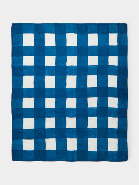 Stamperia Bertozzi - Gingham Hand-Painted Linen Tea Towels (Set of 2) -  - ABASK