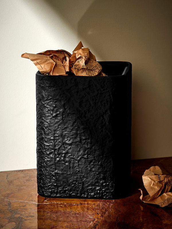 Giobagnara - Riace Imperfect Bronze Wastepaper Bin - Black - ABASK