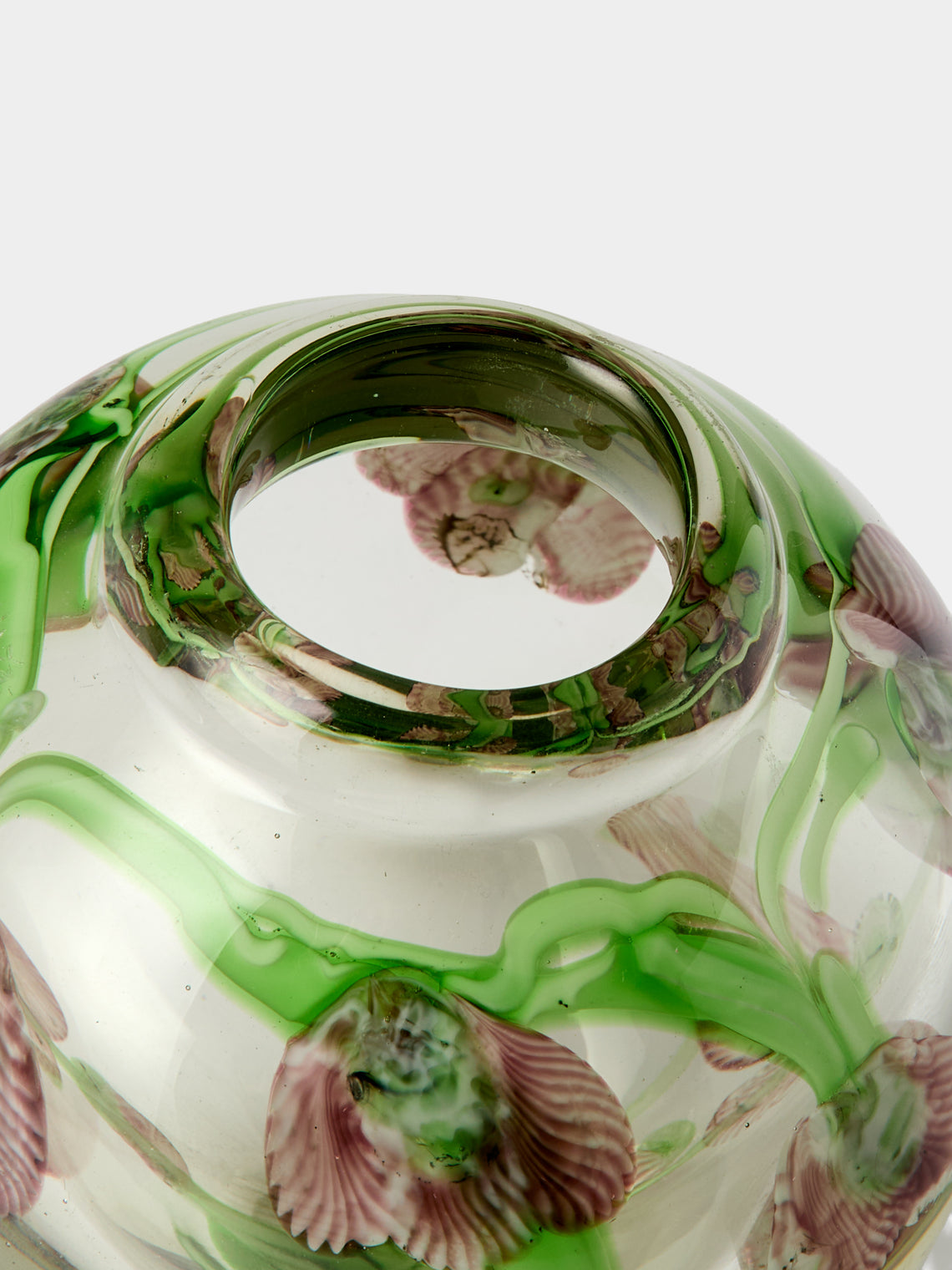 Antique and Vintage - Mid Century Glass Bud Vase - Green - ABASK