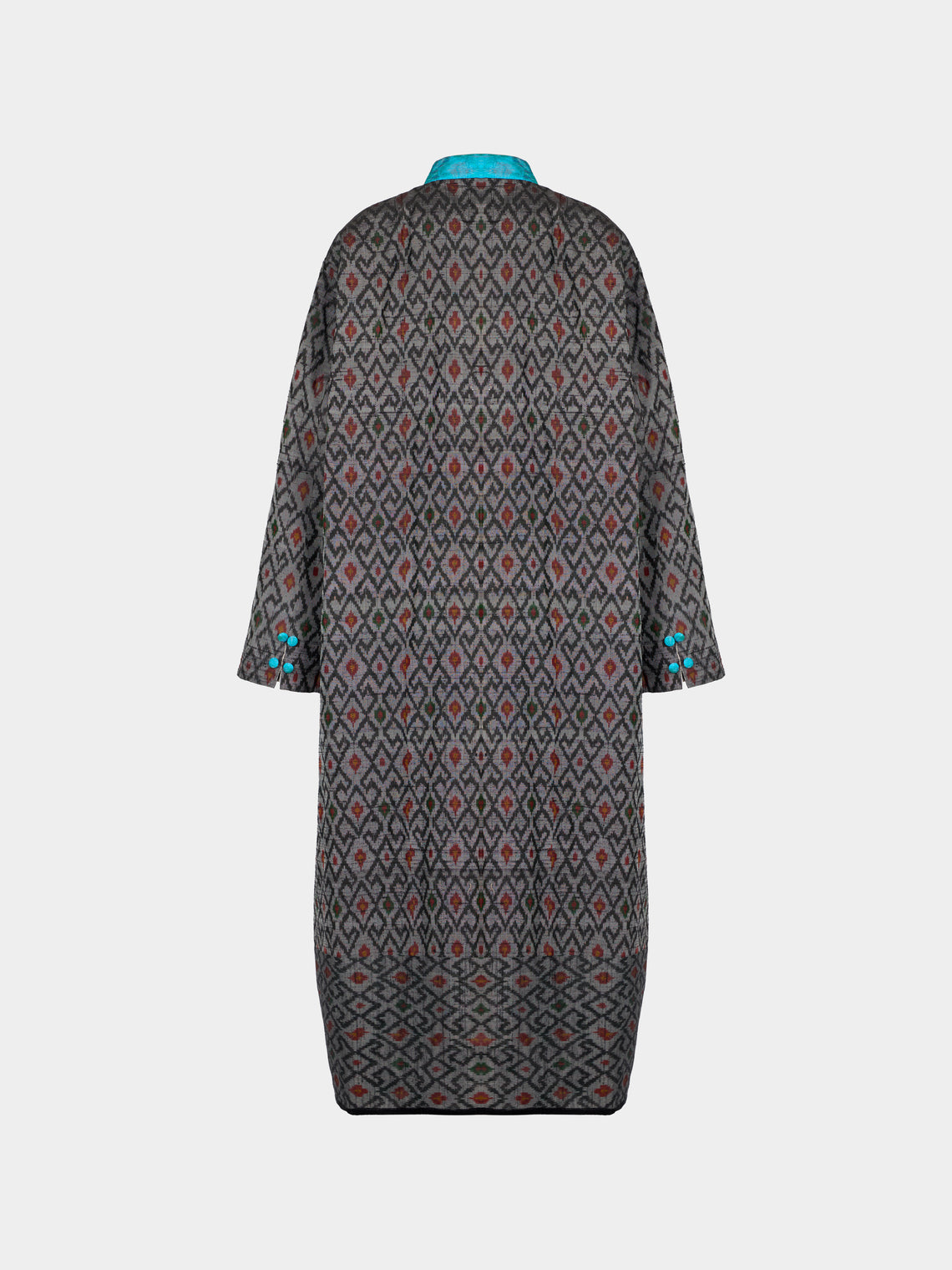 Nazzy Beglari - Hand-Loomed Ikat Cotton Reversible Chapan-Style Robe | One Size - Multiple - ABASK - 