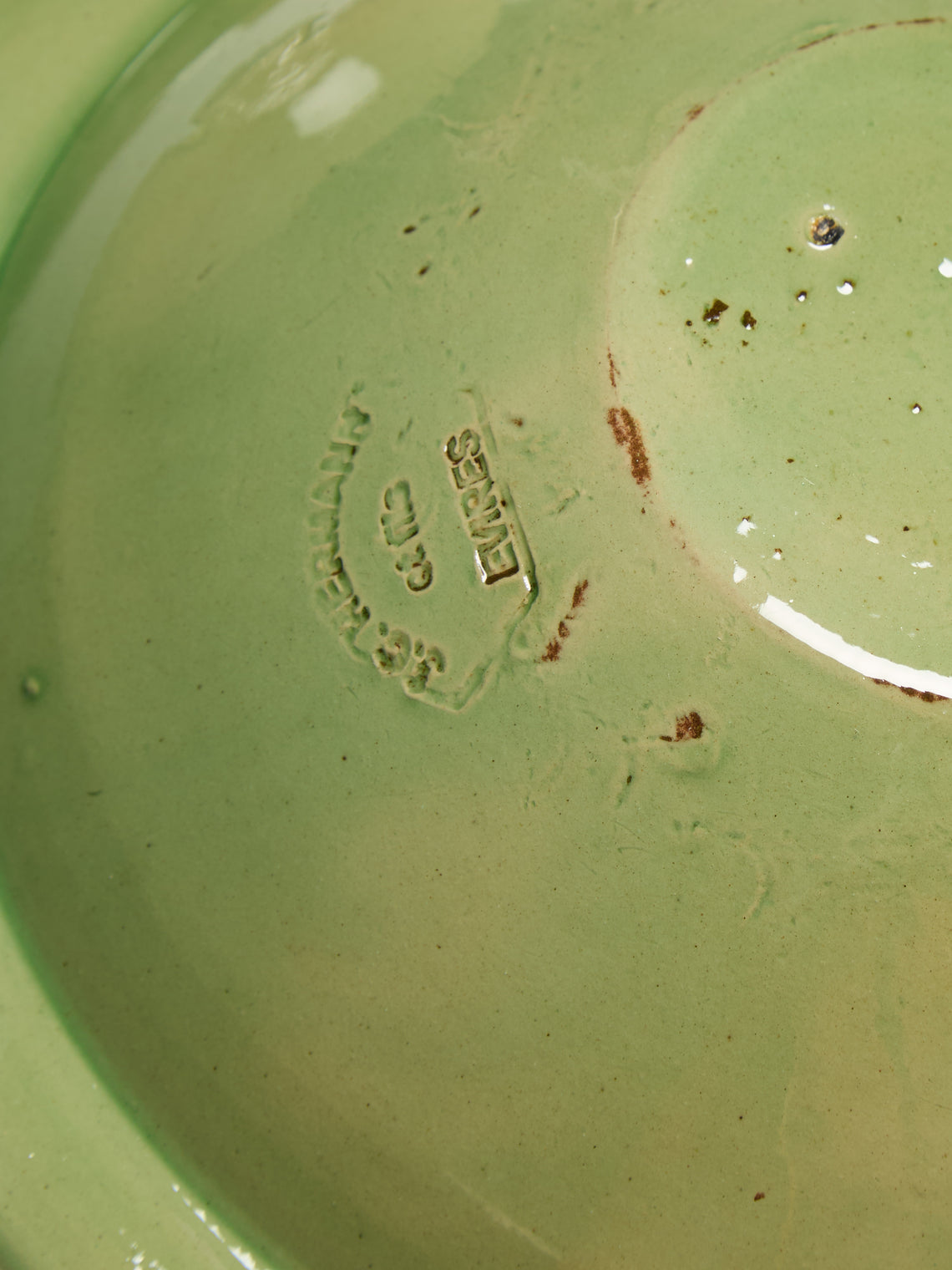 Poterie d’Évires - Flowers Hand-Painted Ceramic Serving Bowl - Green - ABASK