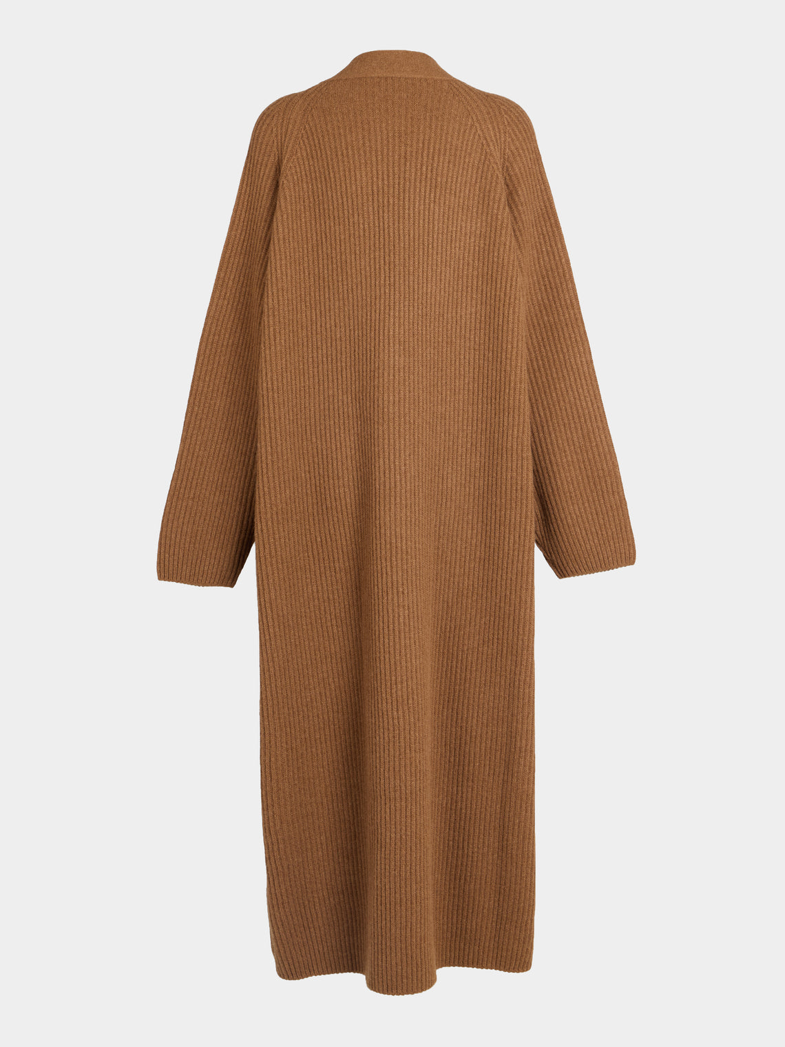 Dusan - Ribbed Wool Long Cardigan | One Size - Tan - ABASK